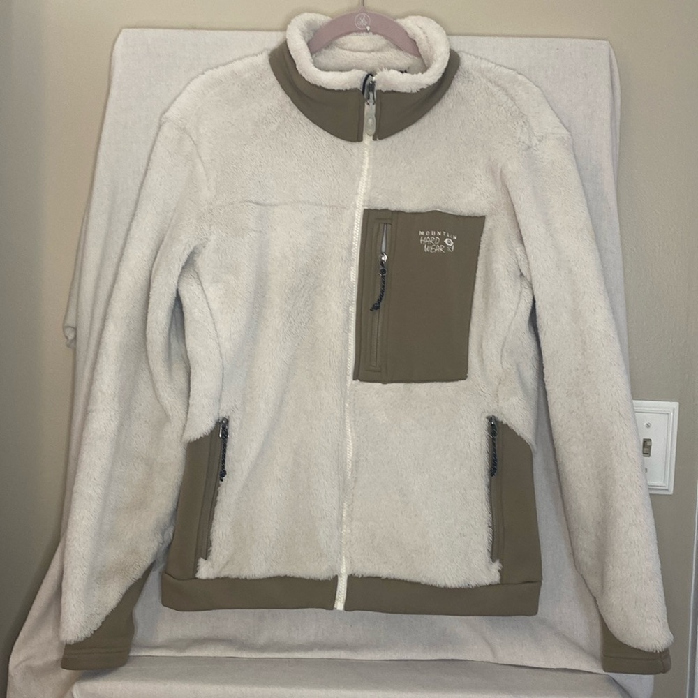 Mountain Hardwear White and Brown Teddy Jacket